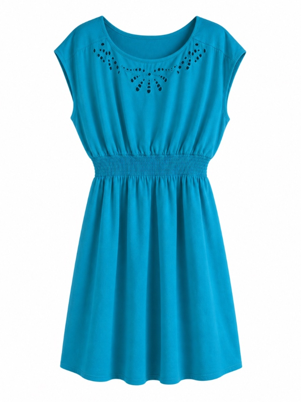 My Collection Turquoise Dress Cinched Waist & Lace Detail – Size XL EUC